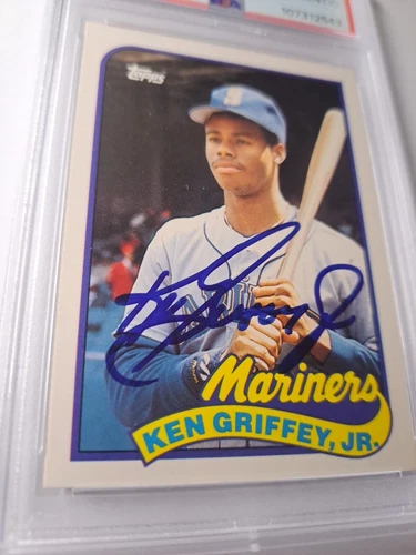 1989 Topps Traded Rookie Ken Griffey Jr RC PSA DNA Auto On Card SIGNED AUTHENTIC