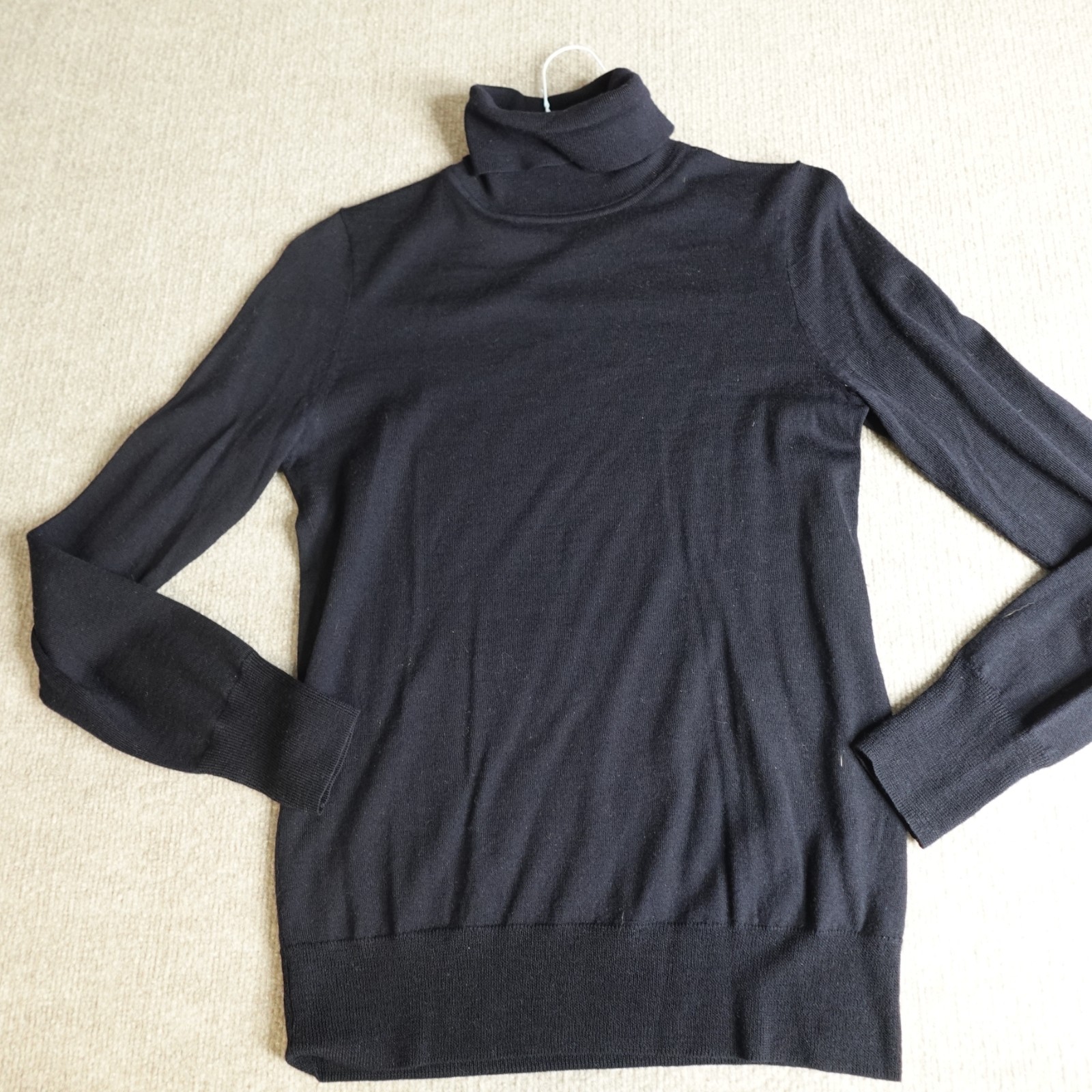 J.Crew Womens Sweater Small Blue Navy Turtleneck 100% Merino Wool 18607