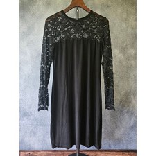Womens' Large  Karen Kane lace yoke long-sleeve shift dress