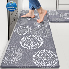 Kitchen Mats for Floor,Cushioned Rug Anti-Fatigue for Kitchen Decor  Waterproof