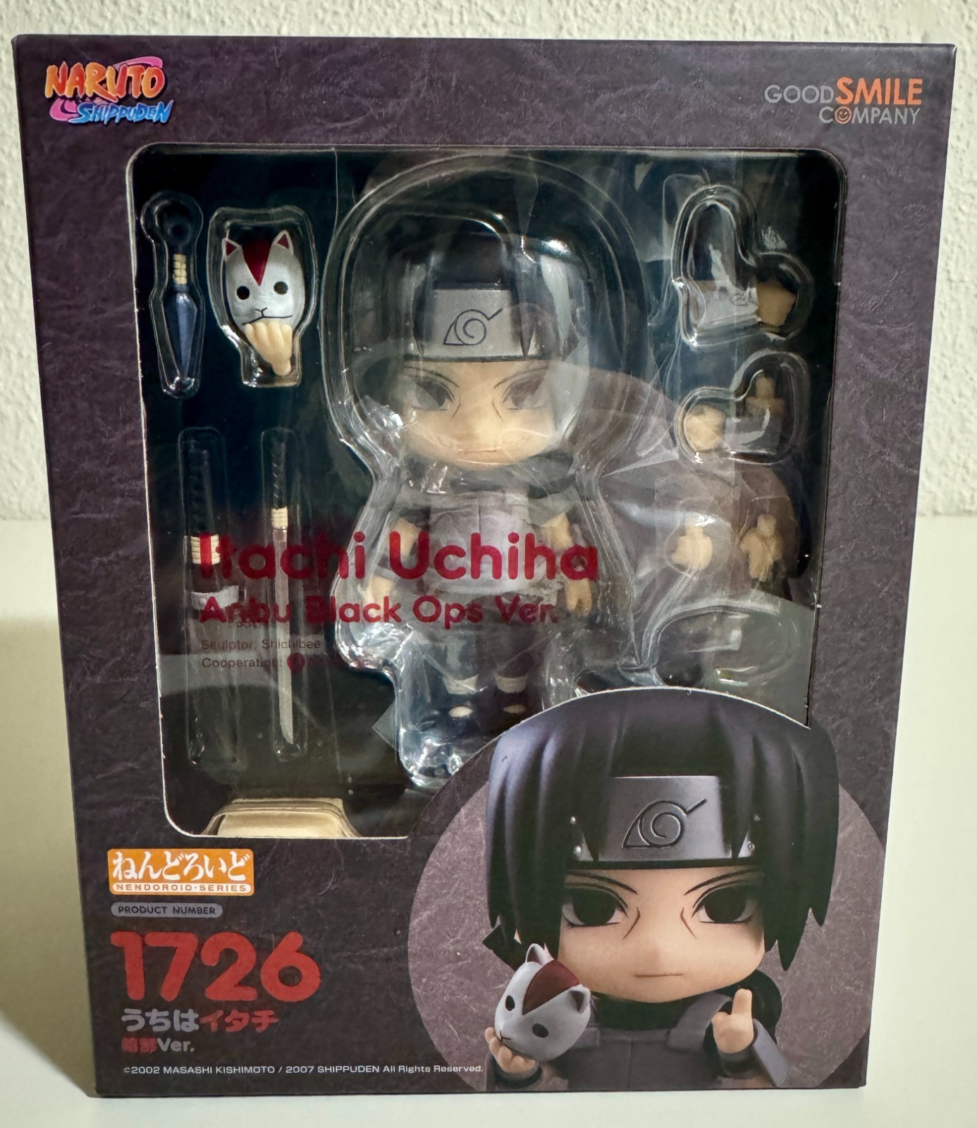 Naruto Shippuden Itachi Uchiha Anbu Black Ops Ver. Nendoroid 1726 figure *NEW*