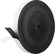 Self Adhesive Foam Tape Weatherstrip 1In x 1/8In x 1in x 1/8in x 40Ft, White