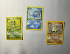 Pokemon German 1st Edition Base Set 1999 3-Card Lot Poliwag Sandshrew Caterpie