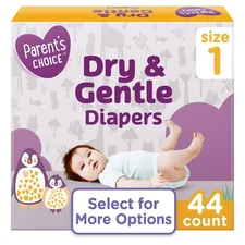 Parent's Choice Dry & Gentle Diapers in ALL Size 1 to 6 Disposable Baby Diapers