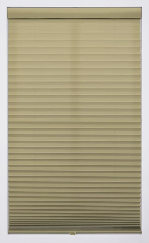 2pcs 25" x 64" Camel Color Pleated Cordless Blinds (Used)