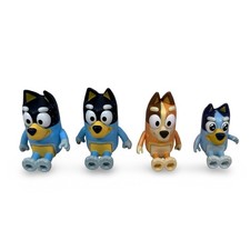 Bluey Heeler Family 4 Pack Figure Set Moose Toys Bandit Chilli Bingo Bluey 3