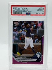 2025 Topps Now (Home Run Derby) Pink Foil JUNIOR CAMINERO (PSA GEM MT 10)