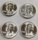 1957-P AU Washington Quarters  90% Silver Coins Lot (Set of 4) Phil. Mint # W97