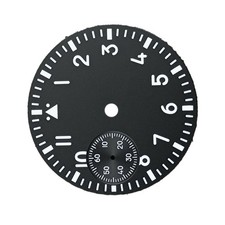 37mm Green Luminous Black Watch Dial Big Mark Face For ETA 6497 ST3600 Movement