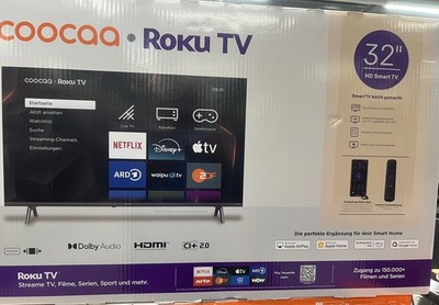 coocaa Roku TV 32 Zoll LED Smart TV 32CRTG30Z, CI+ 2.0, Dolby Audio, HDMI