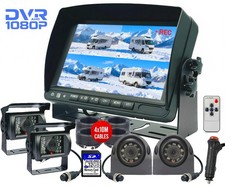 360 Panorama 4x 1080P Backup Cameras 9" QUAD Monitor DVR for RV Truck Trailers
