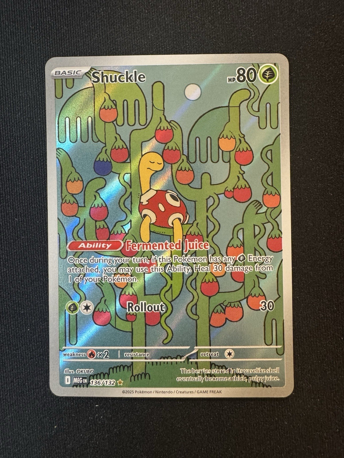 Pokemon TCG Shuckle Illustration Rare 136/132 Mega Evolution IR NM English