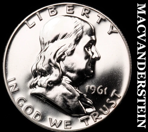 1961 Franklin Half Dollar - Choice Gem Proof  Lustrous  #G9652