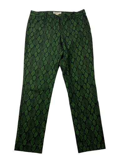 Pantaloni alla caviglia dritti Michael Kors taglia 8 pitone diamante 30""Wx28""In - Foto 19 di 24