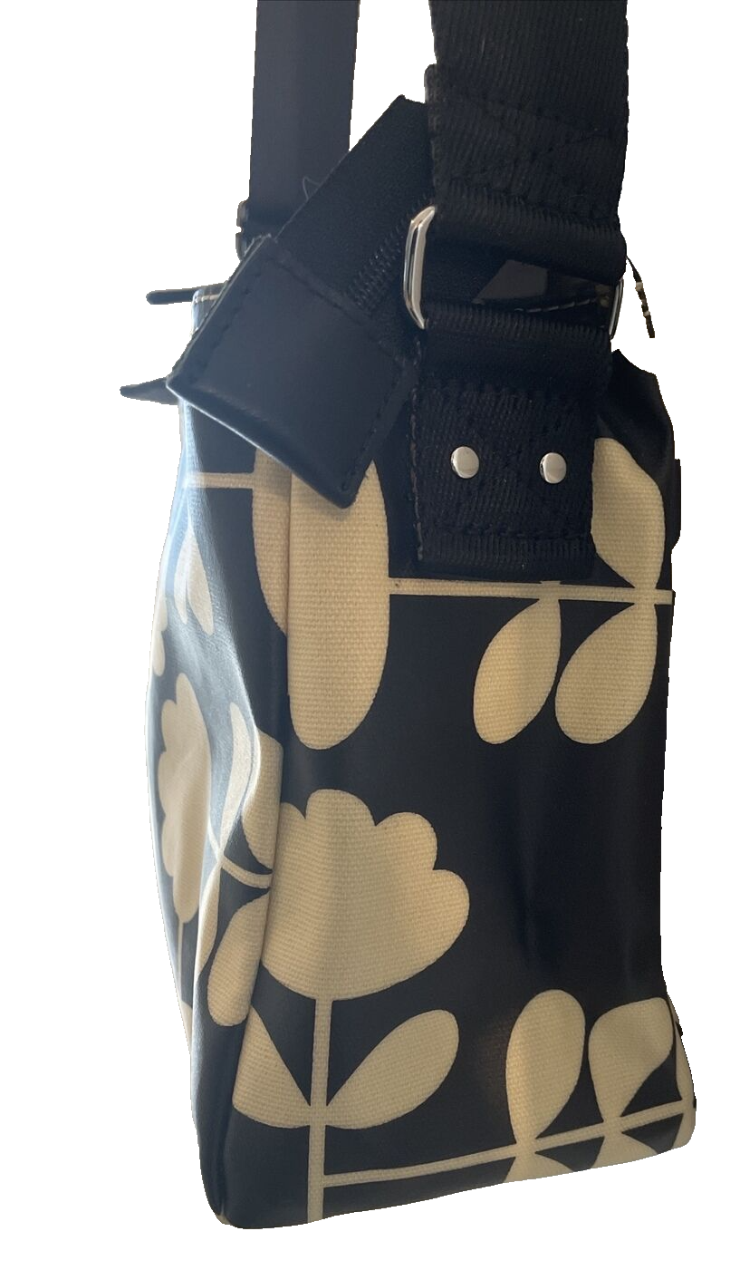 ORLA KIELY FIELDER Crossbody Handbag Cut Stem Black and Ivory READ! eBay