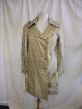 Ladies Coat Diane Von Furstenberg, Size 4, Nude W/sheen, Belt, Not Perfect 2085