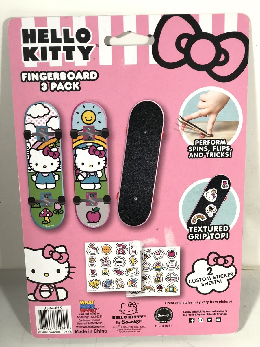 Hello Kitty 3 Pack Finger Skateboards Fingerboards with Sanrio