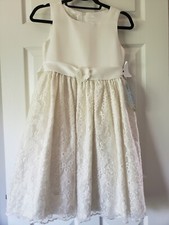 American Princess Flower Girl Special Occasion Dress Off White, Sz 12, NWT 
