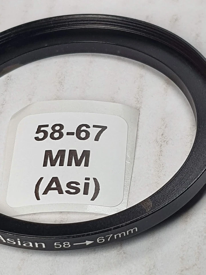 58-67mm Metal Step Up Adapter Ring 58mm Lens to 67mm Filter Converter E58-E67 - Image 3 of 4