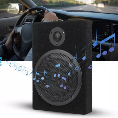 8"Car Subwoofer Under-Seat 800W Amplifier Speaker Audio Sub Woofer Slim Box Kit - Picture 3 of 11