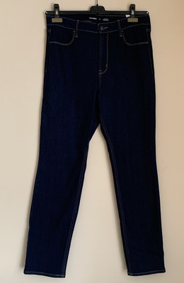 NWOT Womens Jeans Sz 12 High- Rise Straight Leg Inseam 30  Dark Wash Denim
