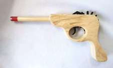 Rubber band Wooden pistol gun, Tested works