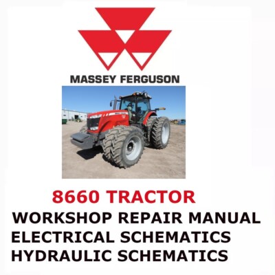 MASSEY FERGUSON 8660 TRACTOR MANUAL OPERATORS REPAIR SHOP SERVICE ENGINE PDF