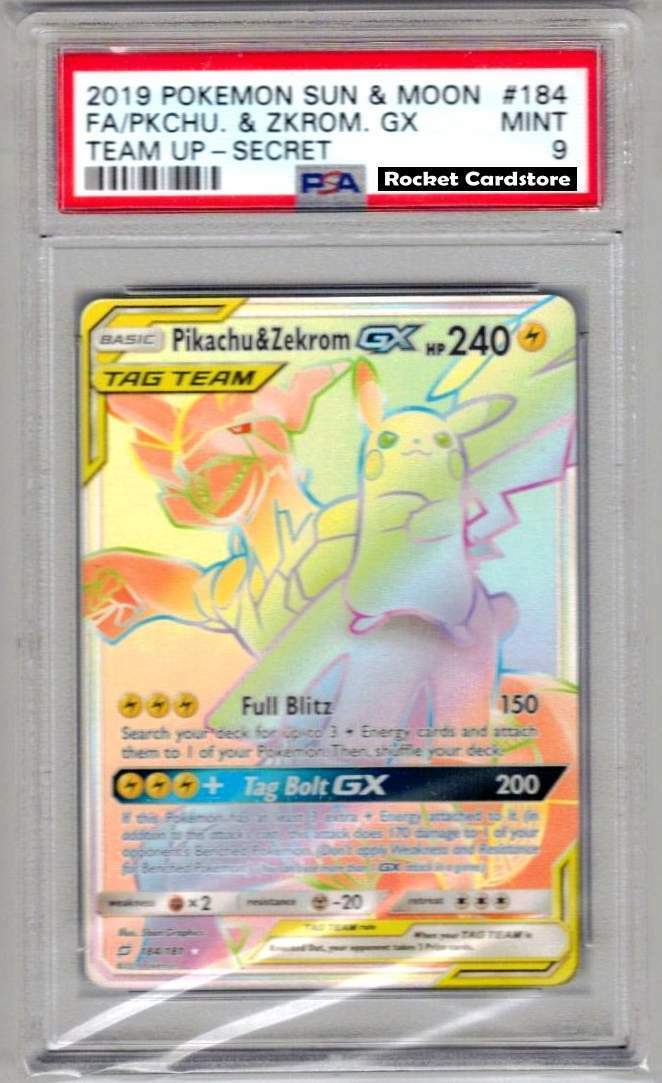 Pokemon Team Up Pikachu e Zekrom GX - 184/181 - Secret Rare :  : Brinquedos e Jogos