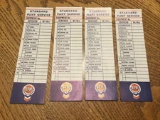 1970 STANDARD Gas & Oil - Service Stickers Oil Change Door Jam Reminder Tags