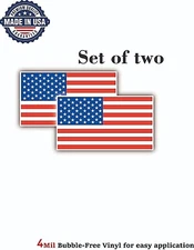 AMERICAN FLAG USA VINYL DECAL STICKER CAR BUMPER 4MIL BUBBLE FREE US MADE