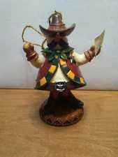 Vintage Cowboy Snowman Bobble Head Ornament By Garden Ridge