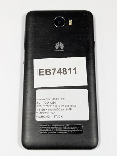 Huawei Y5II CUN-L21 - Working, Issues Present, 8GB Storage - 第 1/10 張圖片