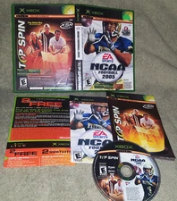 NCAA Football 2005/Top Spin Original Microsoft XBOX 05 Combo 2 Tennis