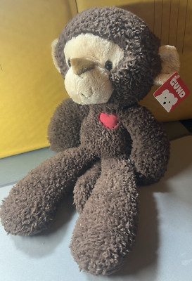Gund Fuzzy Monkey Love 13-1/2'' 4050664 - Sample Tag (Rare) - NEW WITH TAGS