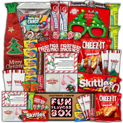 Christmas Variety Pack Gift Basket Care Package 50 Count Stocking Stuffers Candy