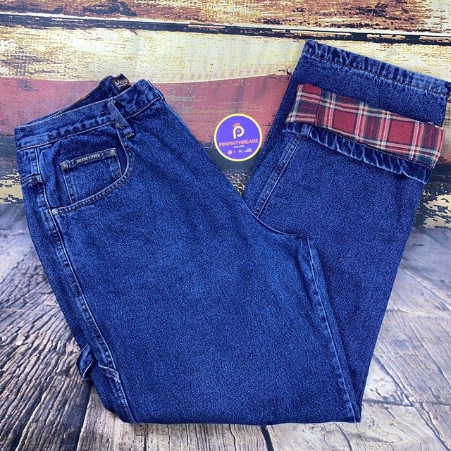 men's flannel lined carpenter jeans