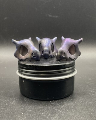 Salt & Peppa EDC Purple Titanium Boney Boi Cubone Lanyard Bead EDC Zipper Pull