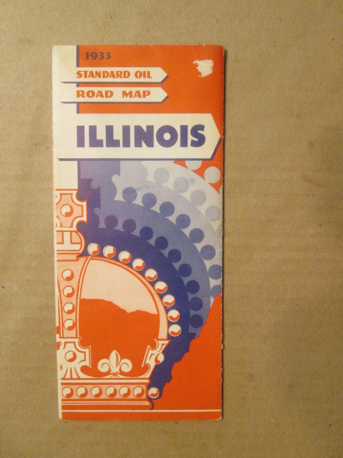 Standard Oil Highway Road Map of Illinois 1933