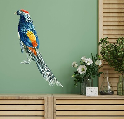 3D Blau Vogel C106 Tier Wallpaper Wandbild Poster Wandaufkleber Abziehbild Zoe
