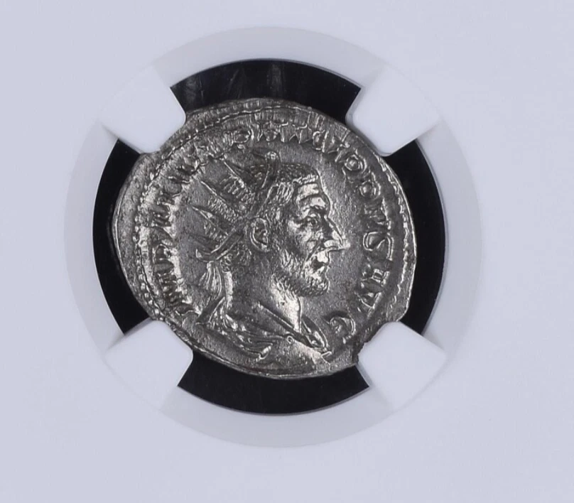 NGC AU Antoninianus of Philip I the Arab AD244-249 NGC Ancients Double Denarius - Image 3 of 4