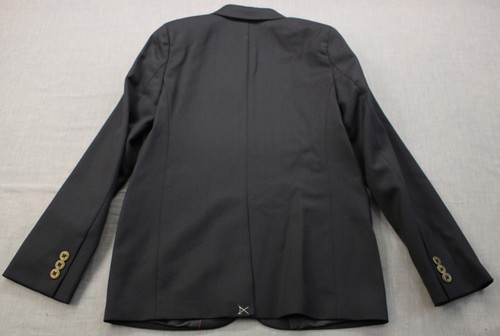 NORDSTROM Heath Boys Navy Blue Lined 2-Button Sport Coat Jacket Blazer NEW Sz 18 - Picture 2 of 5