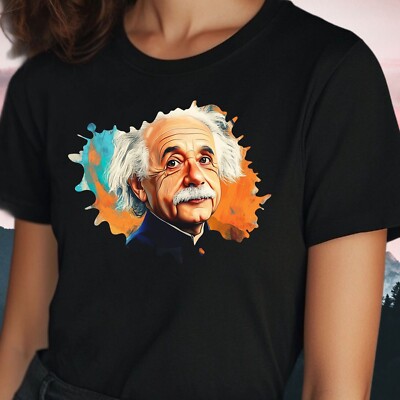T-Shirt Frauen Albert Einstein Motiv Baumwolle Größe XS bis 3XL