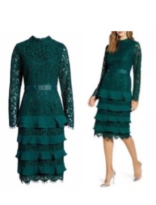 Rachel Parcell Long Sleeve Lace Dress In Forest Green Size M | eBay Rachel Parcell Long Sleeve Lace Dress In Forest Green Size M | eBay