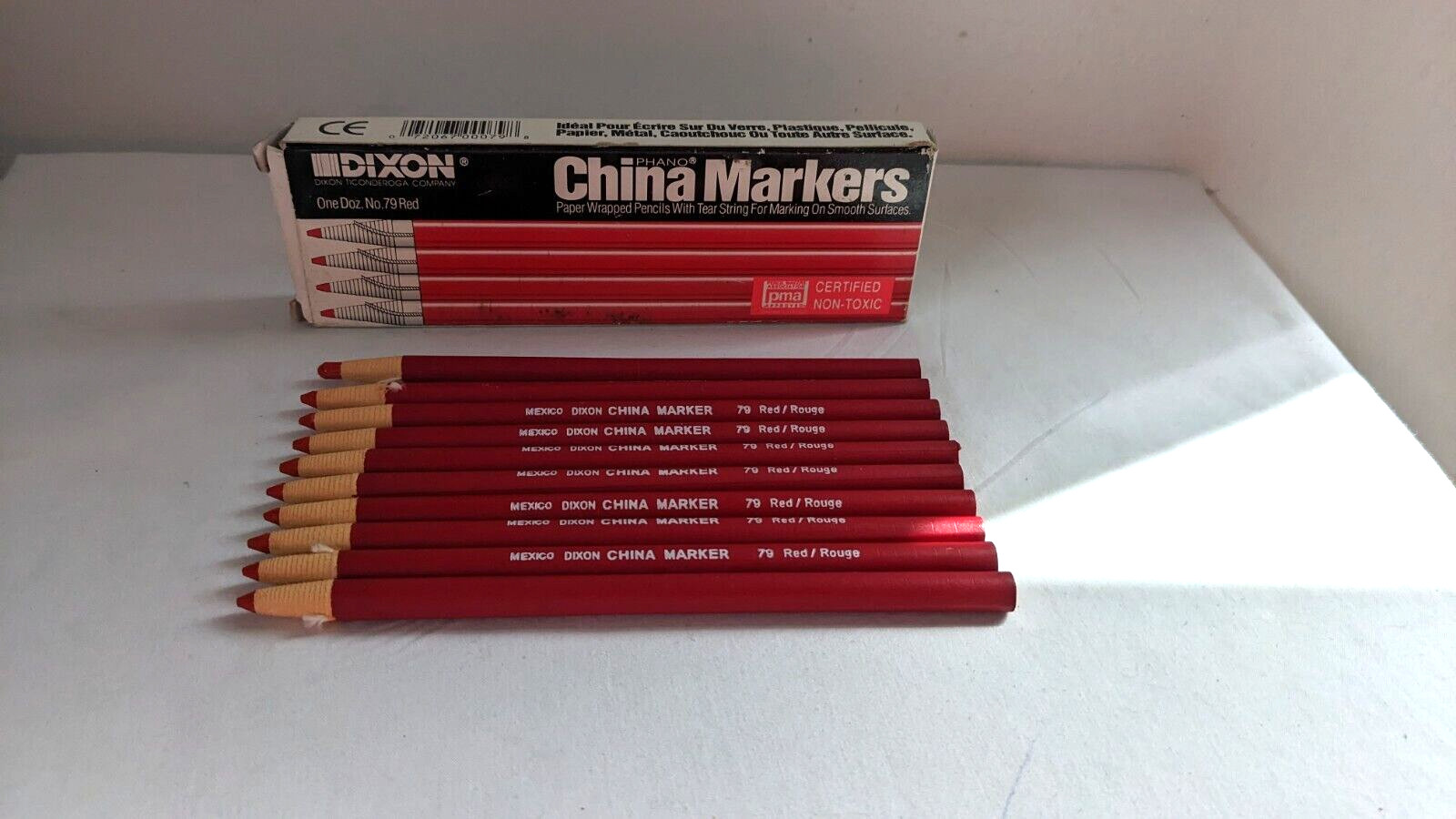 Dixon China Marker Red No. 79 Rouge Peel Off Grease NonToxic Pencil