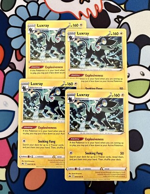 4x Luxray 044/159 Rare - NM / M - Crown Zenith Pokemon Card Set of 4 Playset