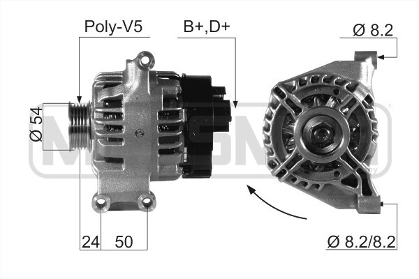 Messmer Lichtmaschine Generator 90A 14V FüR Fiat 500 C 1.2 1.4 1.1-image