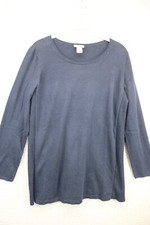 J. Jill Long SleeveTunic Sweater-Navy Blue-Size Medium