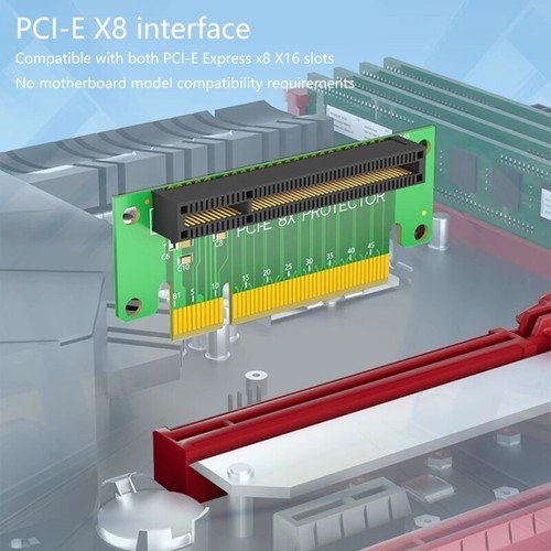 Adaptateur PCIE 8X 90 Degrés Risers Carte PCIE 90 Degrés Angle Droit Risers Adaptateur - Photo 5/16