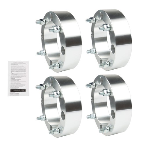 4X Wheel Spacers 4x156 2" 131mm M12x1.5 Silver For Polaris Ranger RZR 2013+ - Imagen 5 de 9