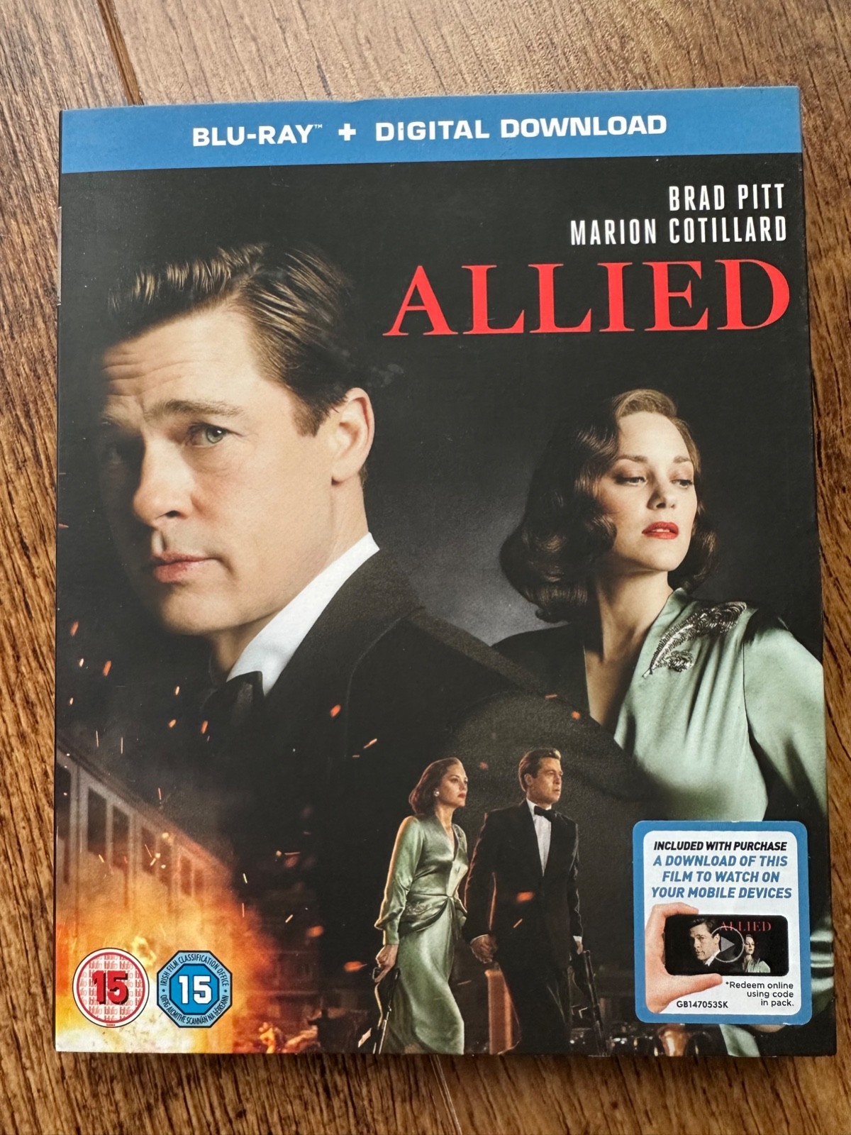Allied Blu-ray 2017 World War II Movie with Brad Pitt